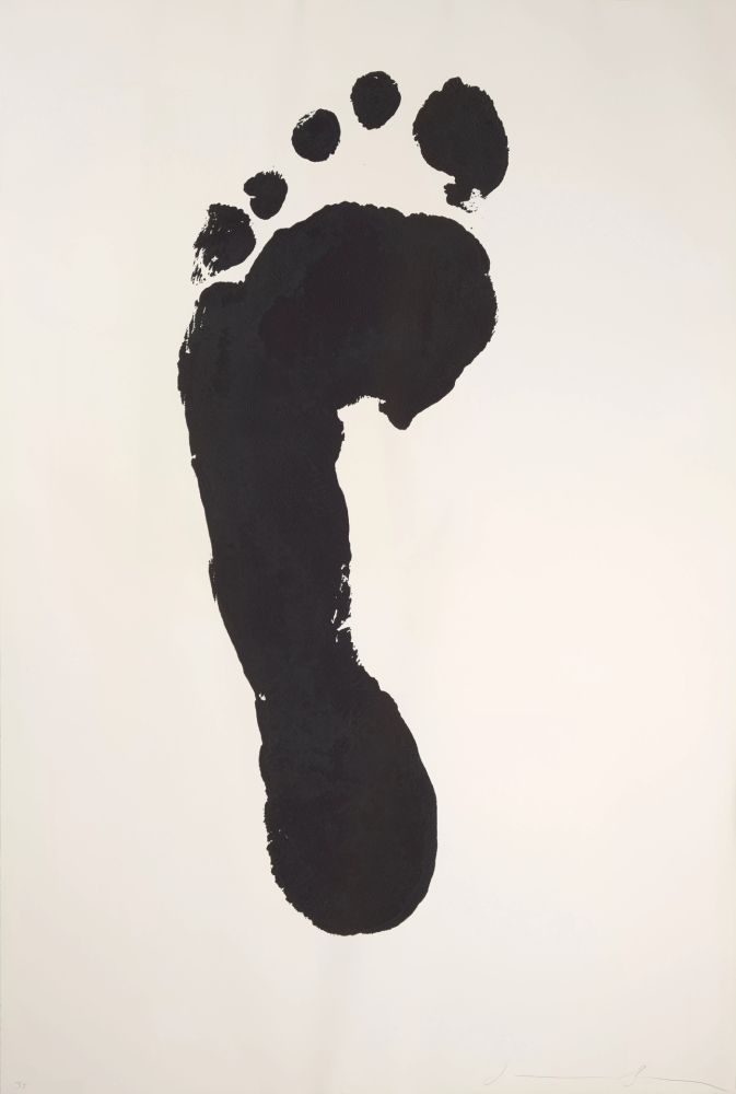 シルクスクリーン Borofsky - Foot print (left)