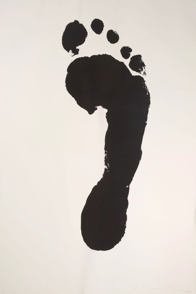 シルクスクリーン Borofsky - Foot print (right)