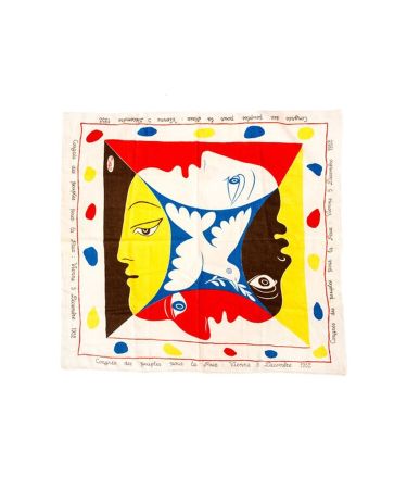 シルクスクリーン Picasso - Foulard Pour Le Festival Mondial De La Jeunesse Et Des Etudiants Pour La Paix, 1951
