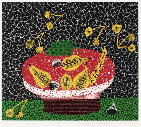 シルクスクリーン Kusama - Fruits by Yayoi Kusama is a screenprint 