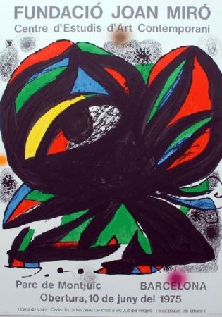 リトグラフ Miró - Fundacio Joan Miro - Barcelona 1975