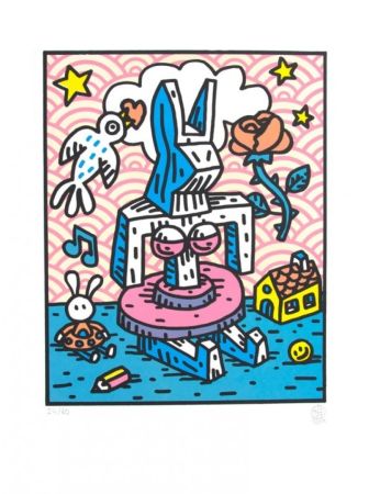 リトグラフ Speedy Graphito - Gaga Lapinture