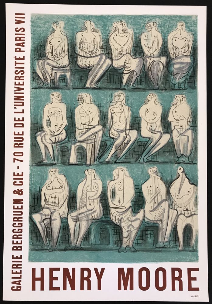 リトグラフ Moore - Galerie Berggruen & Cie (Seated Figures)
