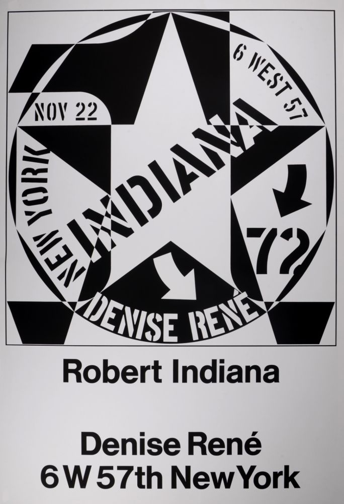 シルクスクリーン Indiana - Galerie Denise René, 1972.