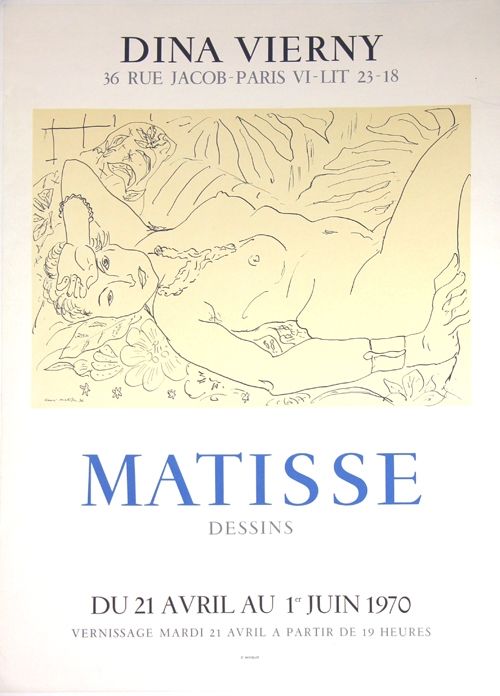 リトグラフ Matisse - Galerie Dina Vierny