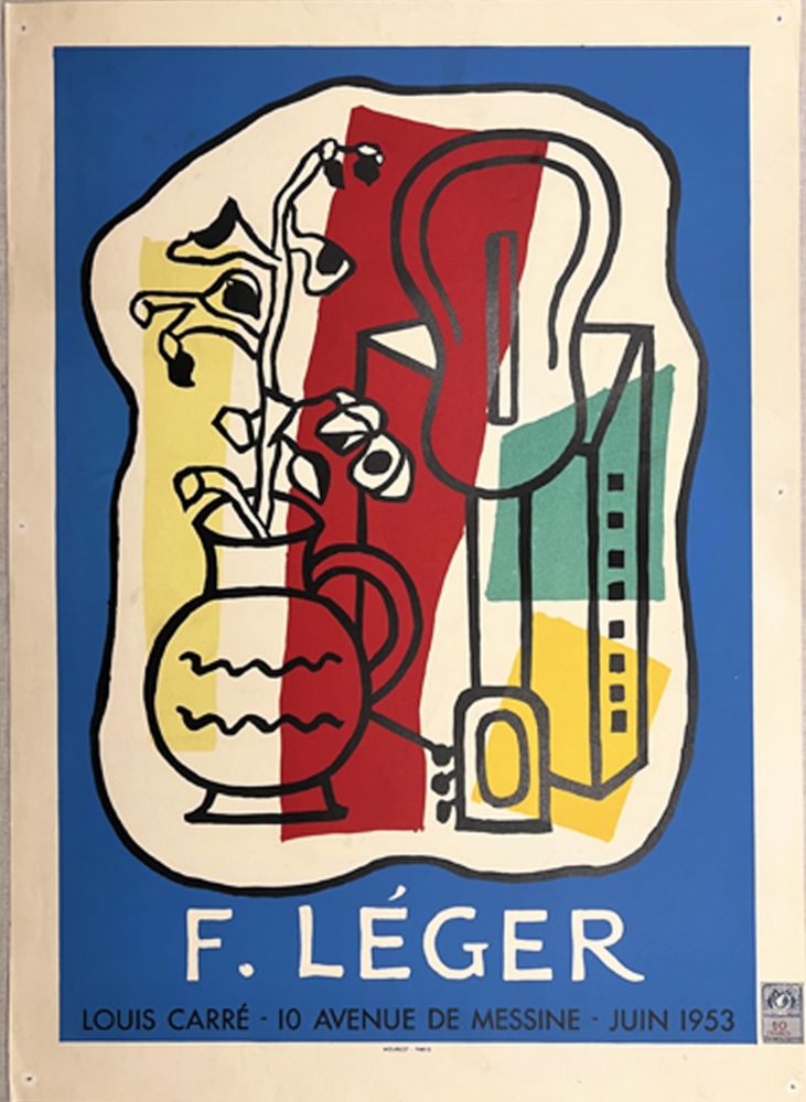 リトグラフ Leger - GALERIE LOUIS CARÉ - EXPO 1953. Affiche originale