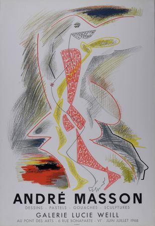 リトグラフ Masson - Galerie Lucie Weill,  1968