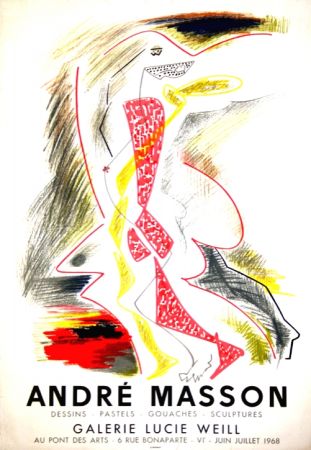 リトグラフ Masson - Galerie Lucie Weill 1968