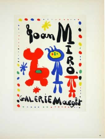 リトグラフ Miró - Galerie Maeght