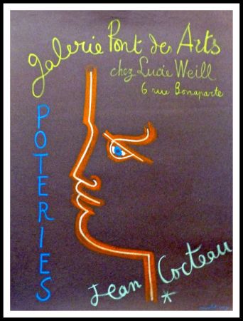 リトグラフ Cocteau - Galerie Pont des Arts chez Lucie Weill - POTERIES