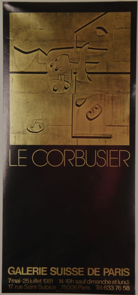 リトグラフ Le Corbusier - Galerie Suisse de Paris Juillet 1981