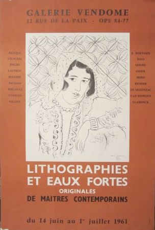 技術的なありません Matisse - Galerie Vendome, Lithographies et Eaux Fortes