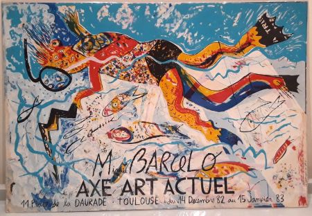 リトグラフ Barcelo - Galeríe Axe Art Actuel - Toulouse 1983