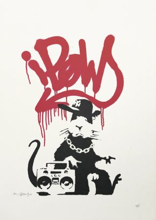 シルクスクリーン Banksy - Gangsta Rat