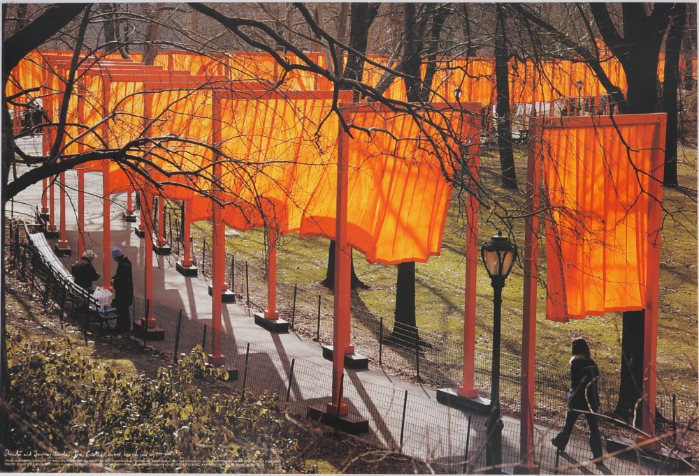 掲示 Christo - Gates and Orange Curtains : Central Park New York, 2005