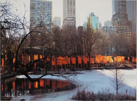 掲示 Christo - Gates near Frozen Lake, Central Park New York