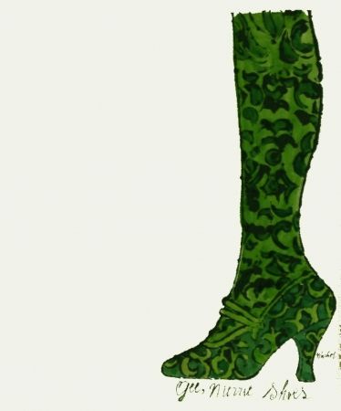リトグラフ Warhol - Gee, Merrie Shoes (Green)