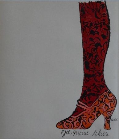 リトグラフ Warhol - Gee, Merrie Shoes (Red)