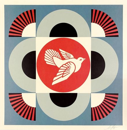 リトグラフ Fairey - Geometric Dove (Blue)