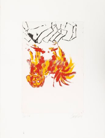 彫版 Baselitz - Georg Baselitz (1938) - Tama 2 - Etching and aquatint on paper - 2002
