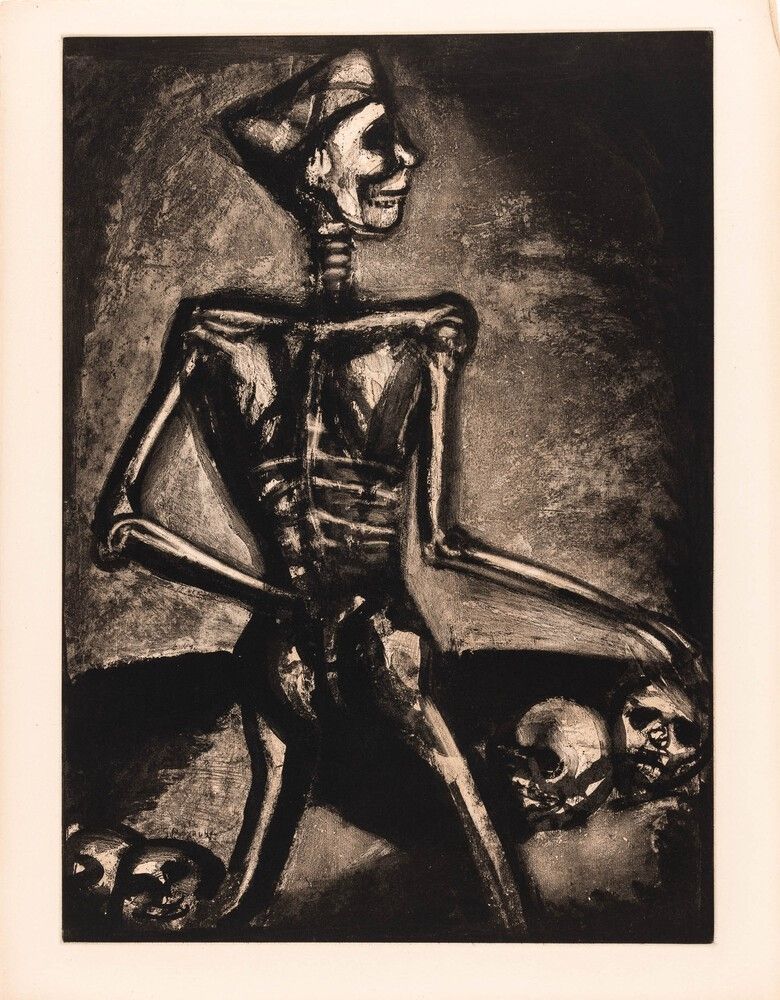 彫版 Rouault - Georges Rouault (1871–1958) – Homo Homini Lupus – Etching, aquatint on paper – 1926