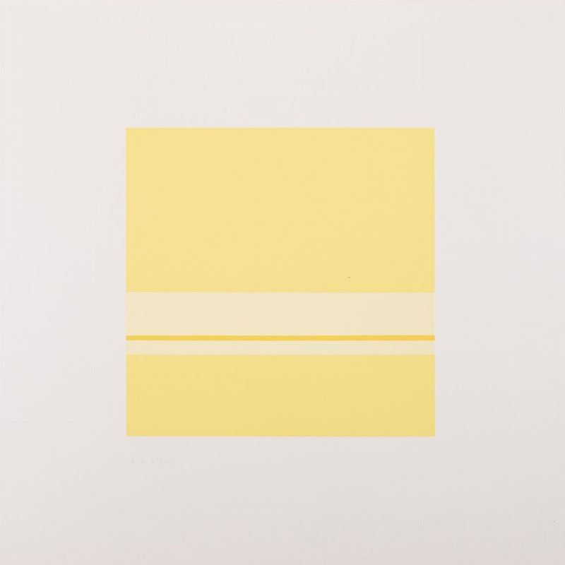シルクスクリーン Calderara - Giallo