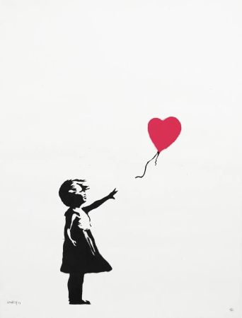 シルクスクリーン Banksy - Girl With A Balloon