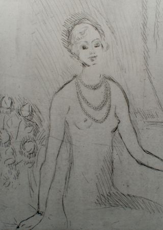 彫版 Van Dongen - Girl with a pearl necklaces