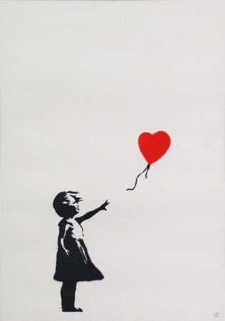 シルクスクリーン Banksy - Girl with Balloon