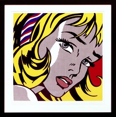 シルクスクリーン Lichtenstein - Girl with Hair Ribbon