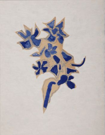 リトグラフ Braque - Giroflée bleue, 1963