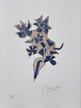 リトグラフ Braque - Giroflée bleue 