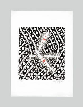 リトグラフ Capogrossi - Giuseppe capogrossi (1900–1972) - Lithography on Fabriano paper - 1957