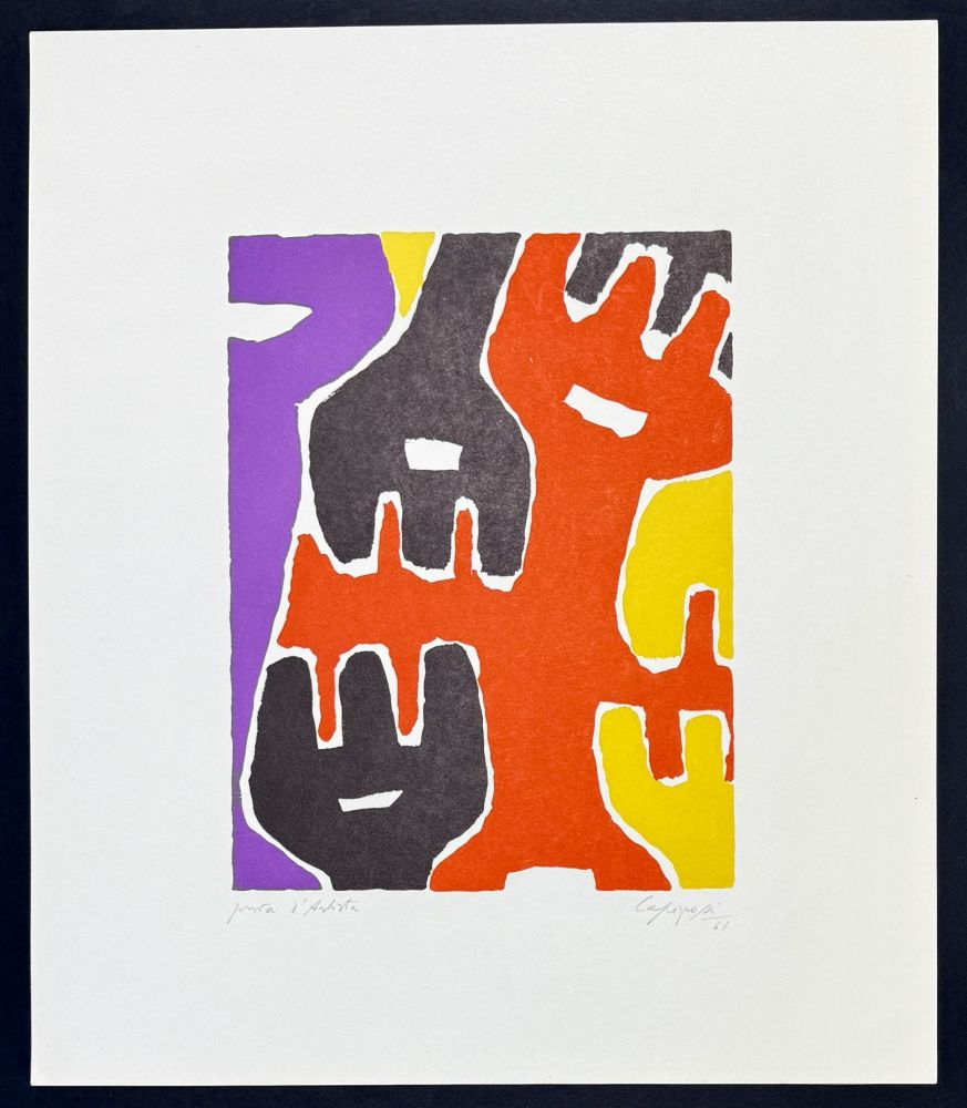 技術的なありません Capogrossi - Giuseppe Capogrossi (1900–1972) - Zincography on paper - 1961