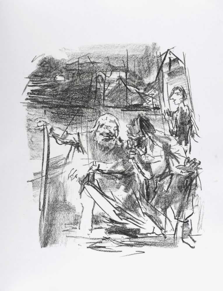 リトグラフ Kokoschka - Gloucester led by an old man, 1963