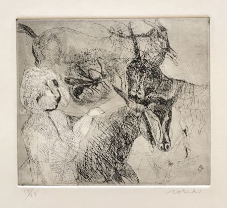 彫版 Toledo - Goats with Woman