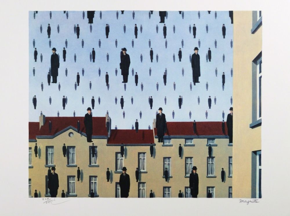 リトグラフ Magritte - Golconde