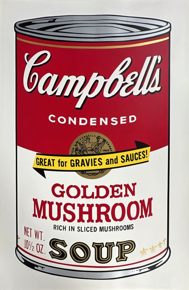 シルクスクリーン Warhol - Golden Mushroom (from Campbell's Soup II)