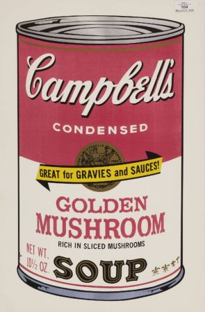 シルクスクリーン Warhol - Golden Mushroom (from Campbell's Soup II)