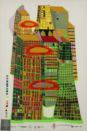 シルクスクリーン Hundertwasser - Good Morning City