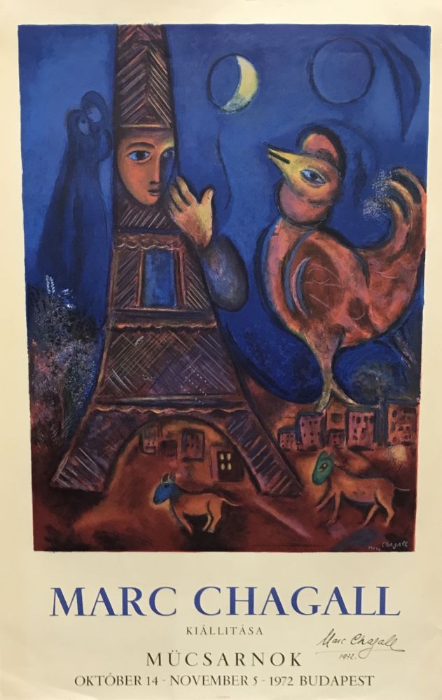 リトグラフ Chagall - Good Morning Paris (Bonjour Paris)