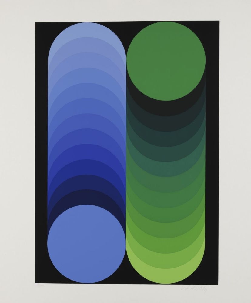 シルクスクリーン Vasarely - Gordes Kidio