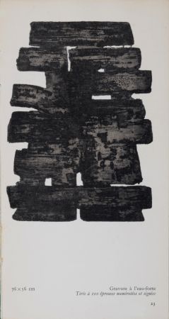 ステンシル Soulages (After) - Gouaches et gravures (A), 1957