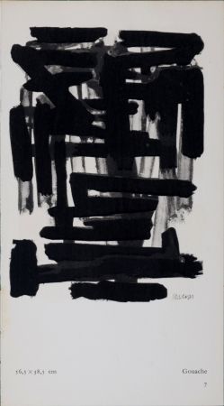 リトグラフ Soulages (After) - Gouaches et gravures (C), 1957