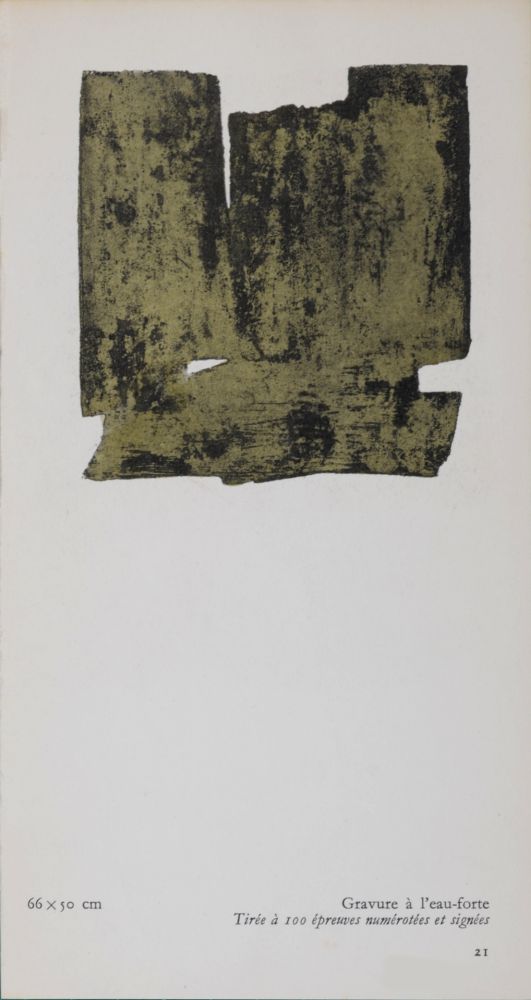 リトグラフ Soulages (After) - Gouaches et gravures (I), 1957