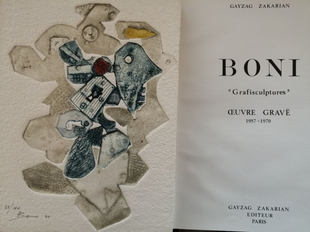 挿絵入り本 Boni - Grafisculptures - Oeuvre gravé - 1957 - 1970