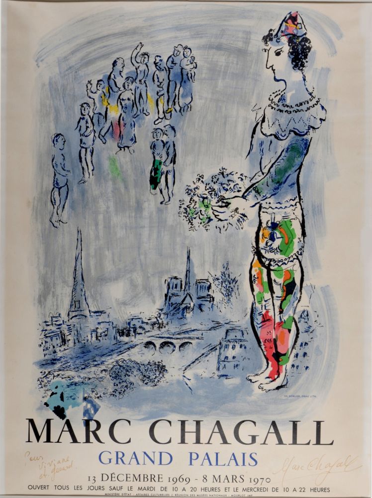 リトグラフ Chagall (After) - Grand Palais, 1969 - Hand-signed