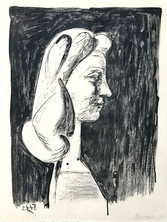 リトグラフ Picasso - Grand Profil  (Francoise Gilot)