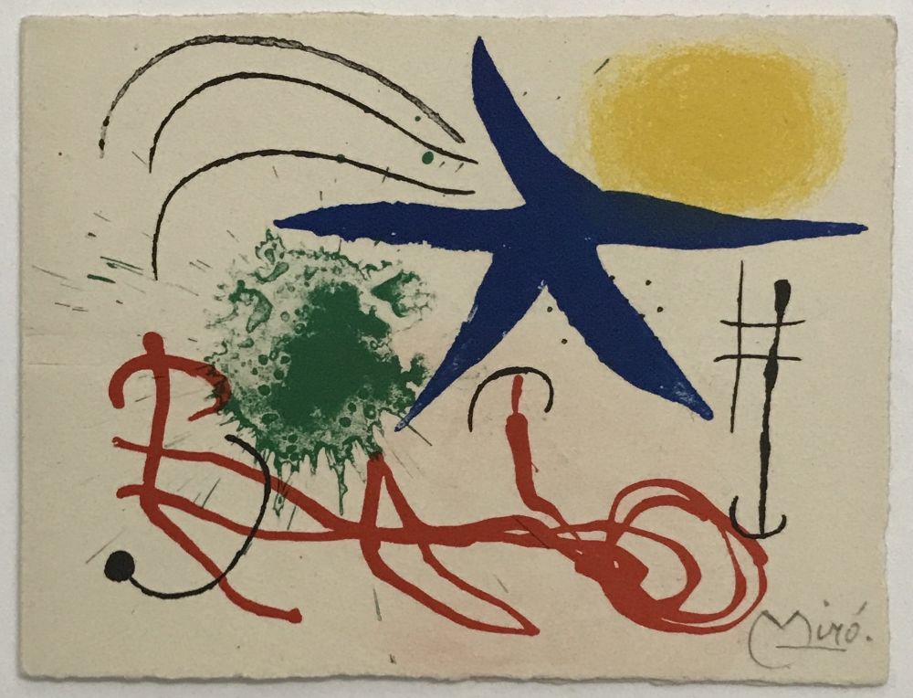 リトグラフ Miró - Greeting Card