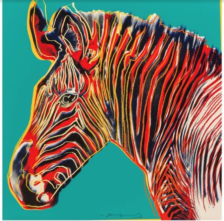 シルクスクリーン Warhol - Grevy's Zebra